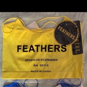 BNWOT FEATHERS Women’s Yellow Crop Top
